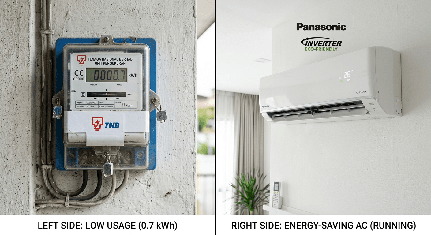 Teknologi inverter Midea — jimat elektrik sehingga 60%