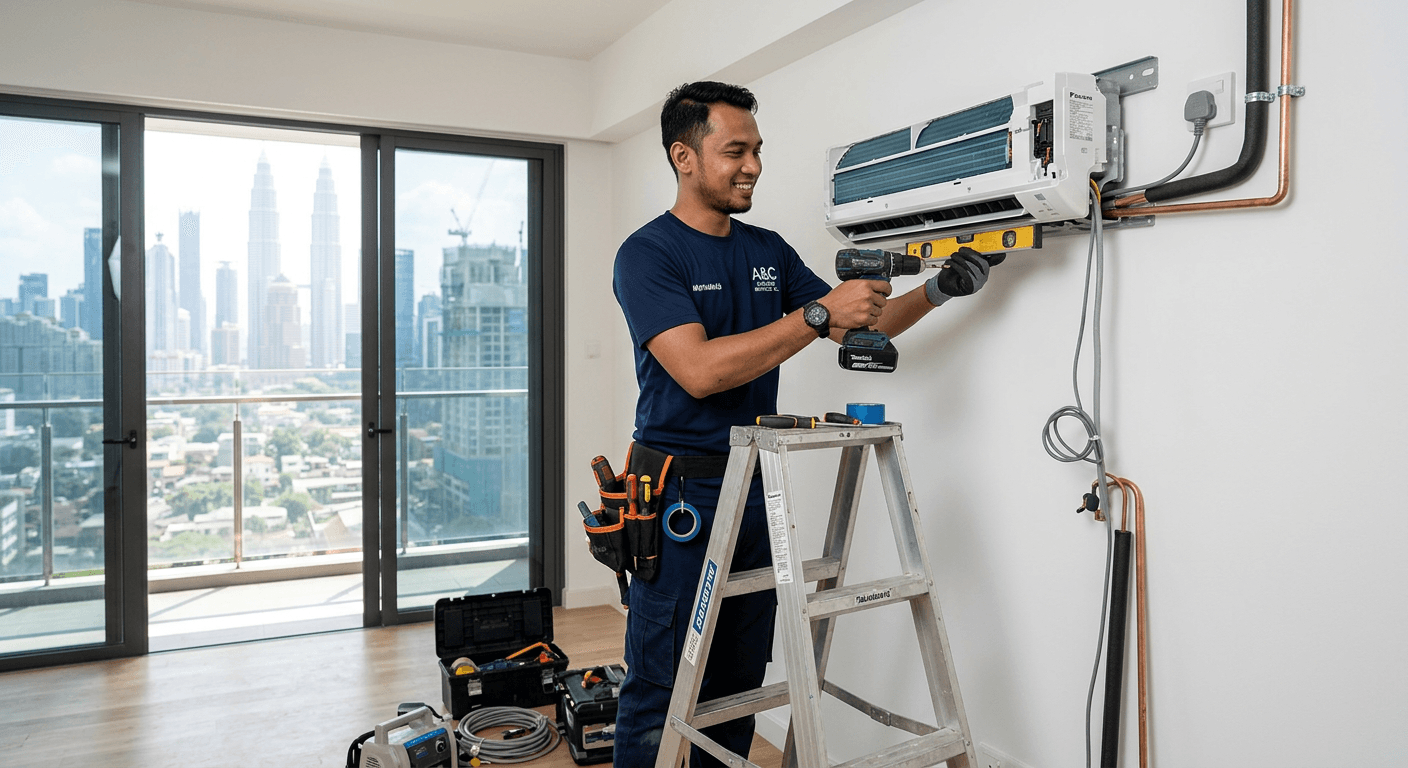 Midea aircond installation