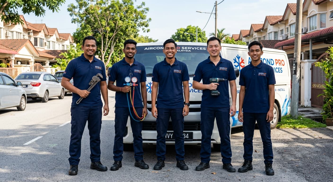 Pasukan technician aircond Midea